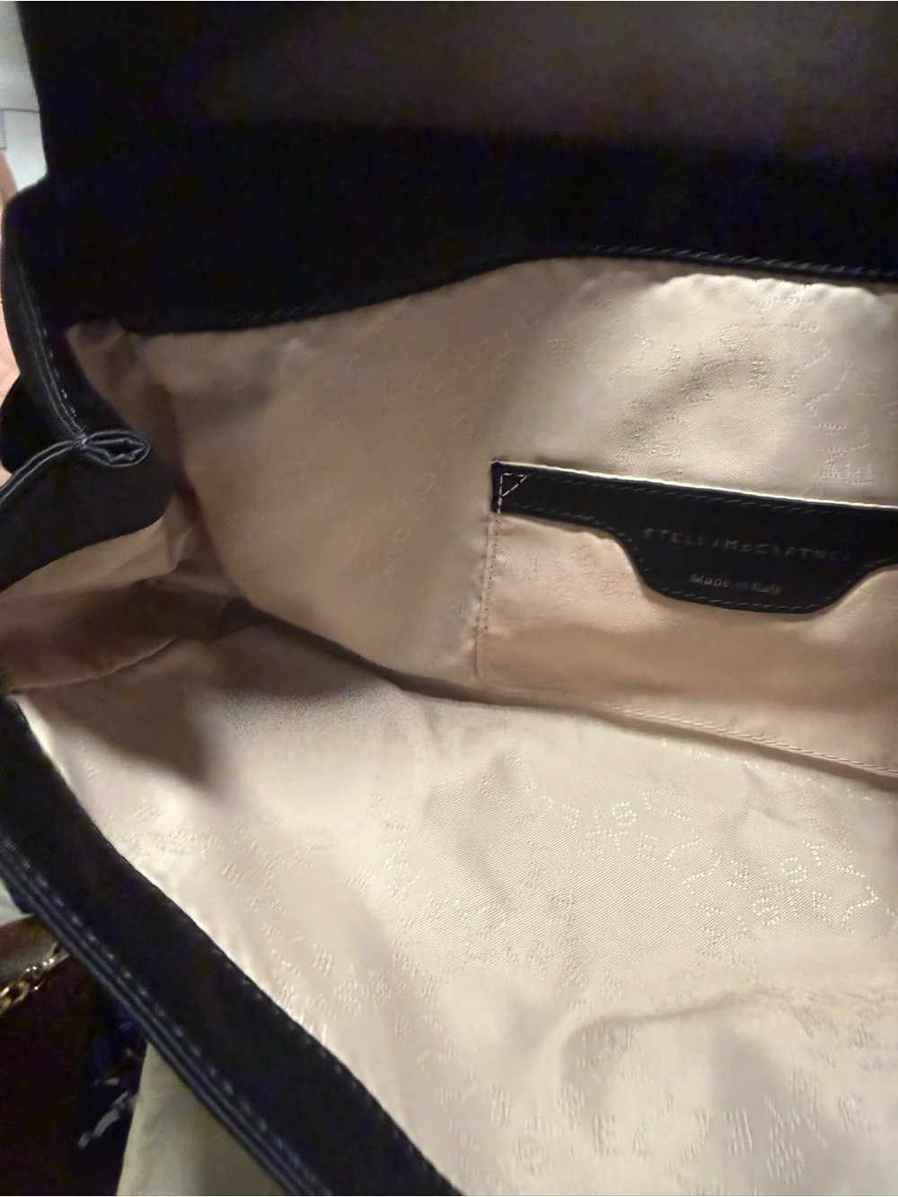 Stella McCartney Black Stud-Embellished Fold-Over Clutch